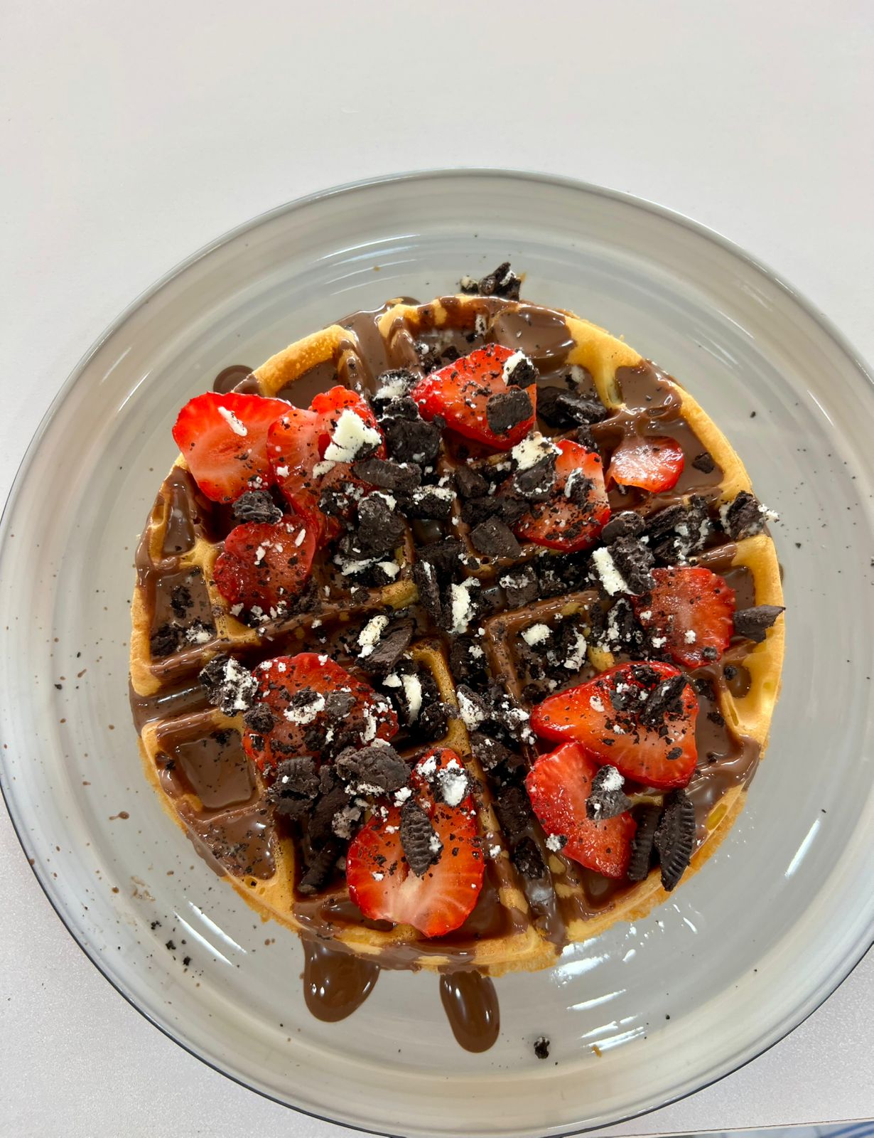 Strawberry Oreo Waffle